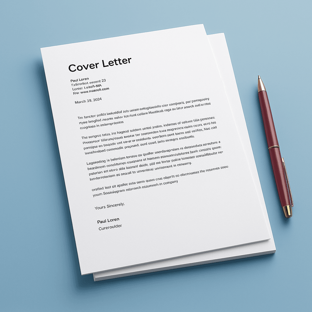 Cover Letter Builder Interface